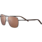 SPELLO, Shiny Gunmetal with Dark Brown Inside Temple Tips-Mineral Polarized Drivers Cat 2 to 3, hi-res image number null
